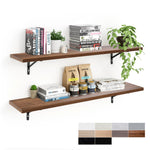 Load image into Gallery viewer, KABOON Floating Shelves for Wall, Set of 2--Dark Walnut
