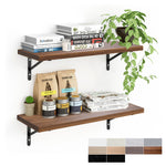 Load image into Gallery viewer, KABOON Floating Shelves for Wall, Set of 2--Dark Walnut
