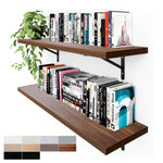 Load image into Gallery viewer, KABOON Floating Shelves for Wall, Set of 2--Dark Walnut
