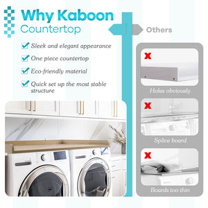 Kaboon Washer Dryer Countertop, Oak (Grey Tone)