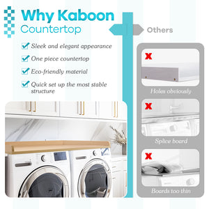 Kaboon Washer Dryer Countertop, Light Walnut