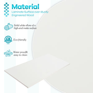 KABOON Solid Color Tabletop--White-Smooth version