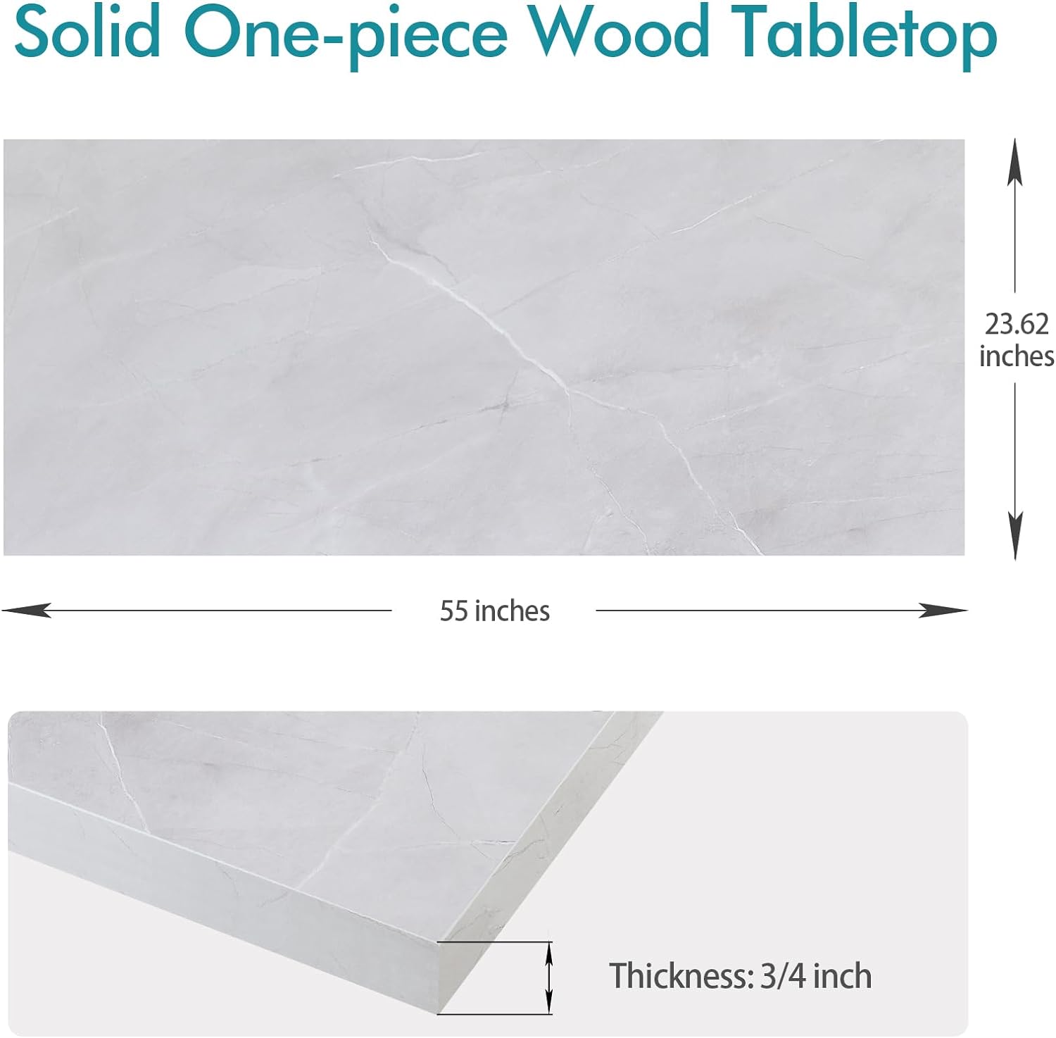KABOON Universal Tabletop--White Rock-8 sizes