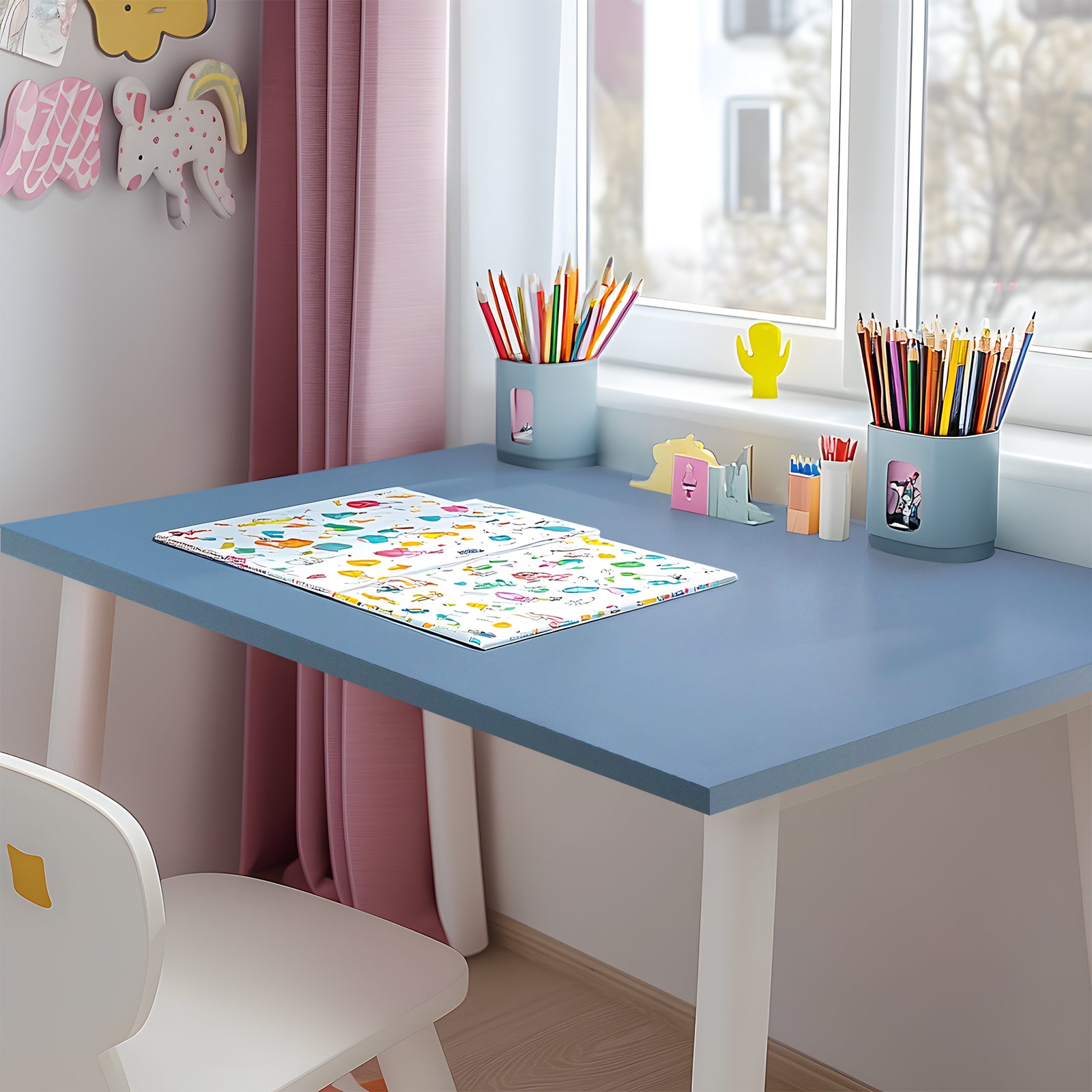 KABOON Solid Color Tabletop--Grayish Blue