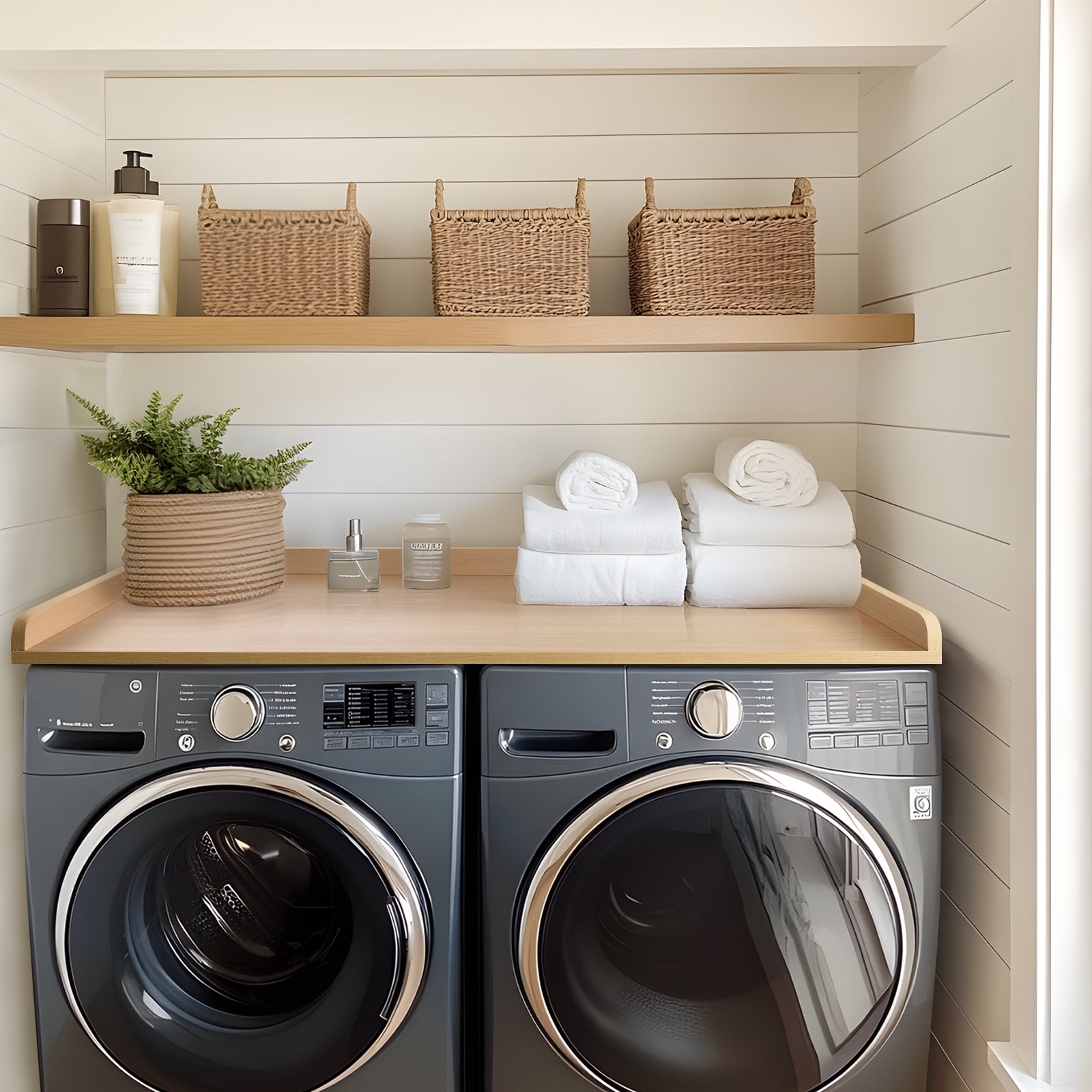 Kaboon Washer Dryer Countertop, Light Walnut