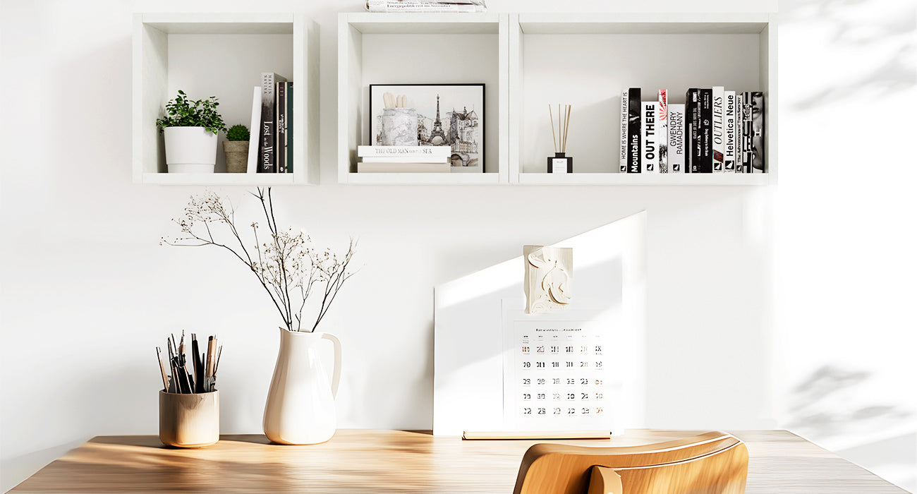 KABOON Floating Shelves Cube--Sea Salt