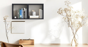 KABOON Floating Cube Shelves--Black