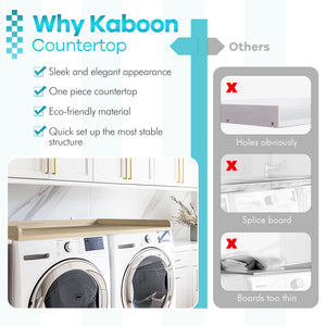 Kaboon Washer Dryer Countertop, Oak (Grey Tone)