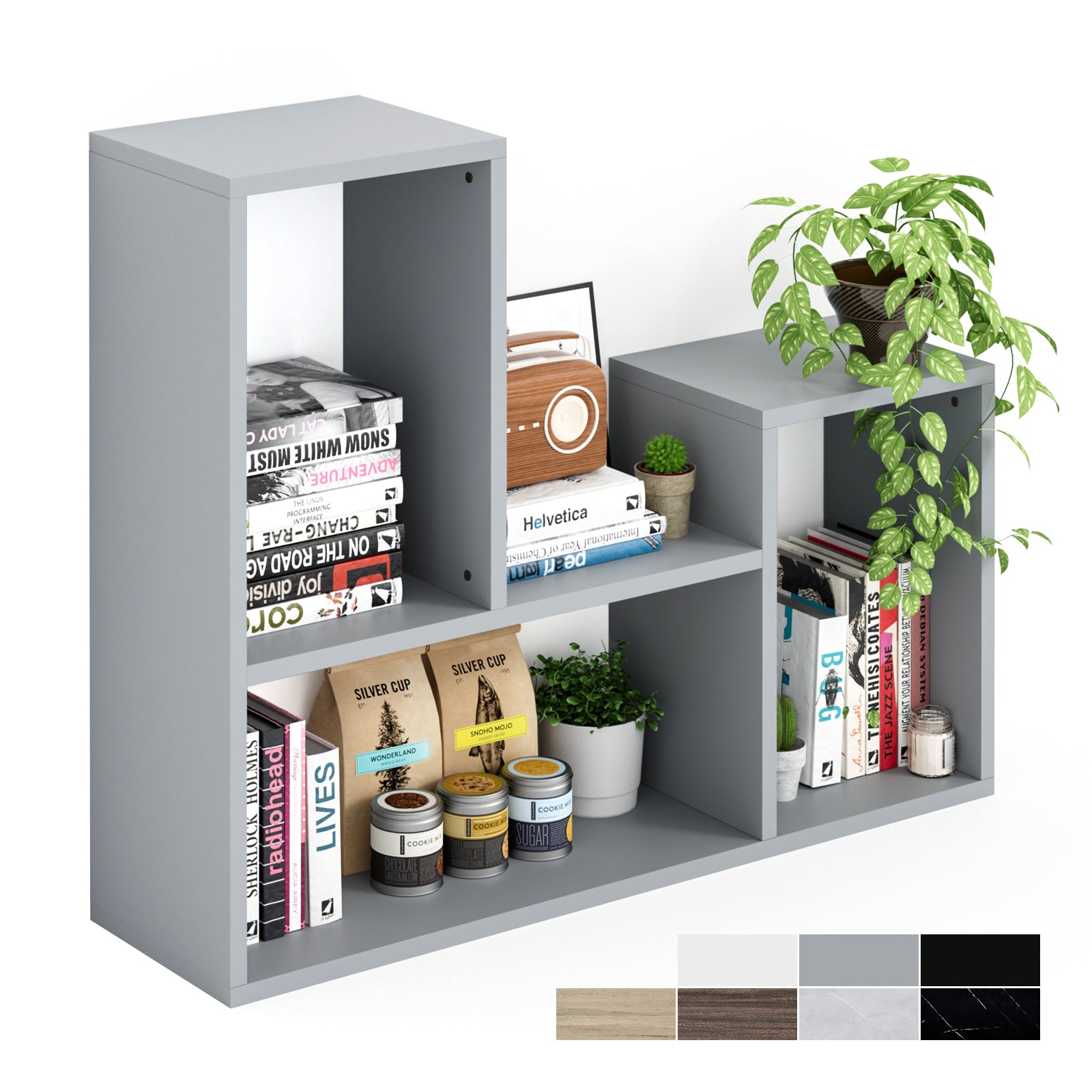 Kaboon Free Combination Shelf Unit--Gray